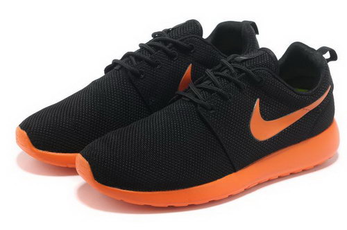 Mens Nike Roshe Run Black Orange Korea